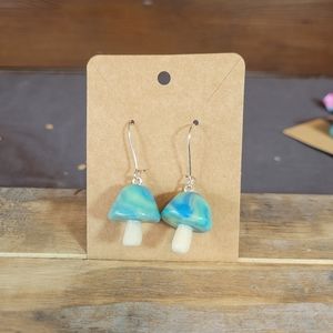 Polymer clay mushroom earrings